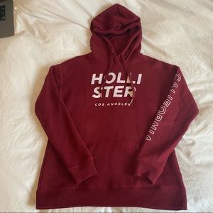 Red/Maroon Hollister Hoodie Size Medium